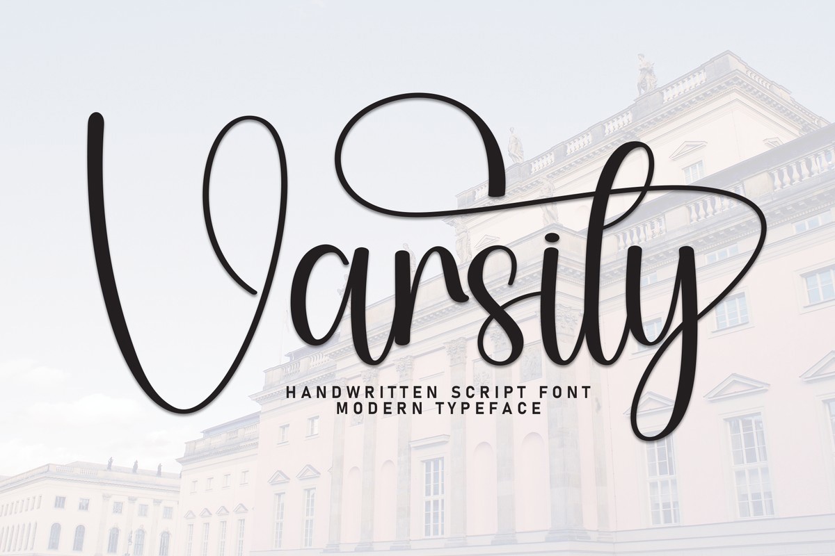 Пример шрифта Varsity Regular