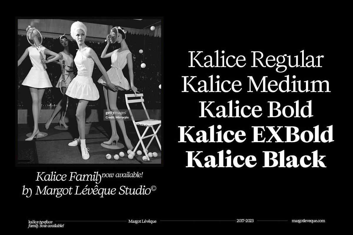 Пример шрифта Kalice Black Italic