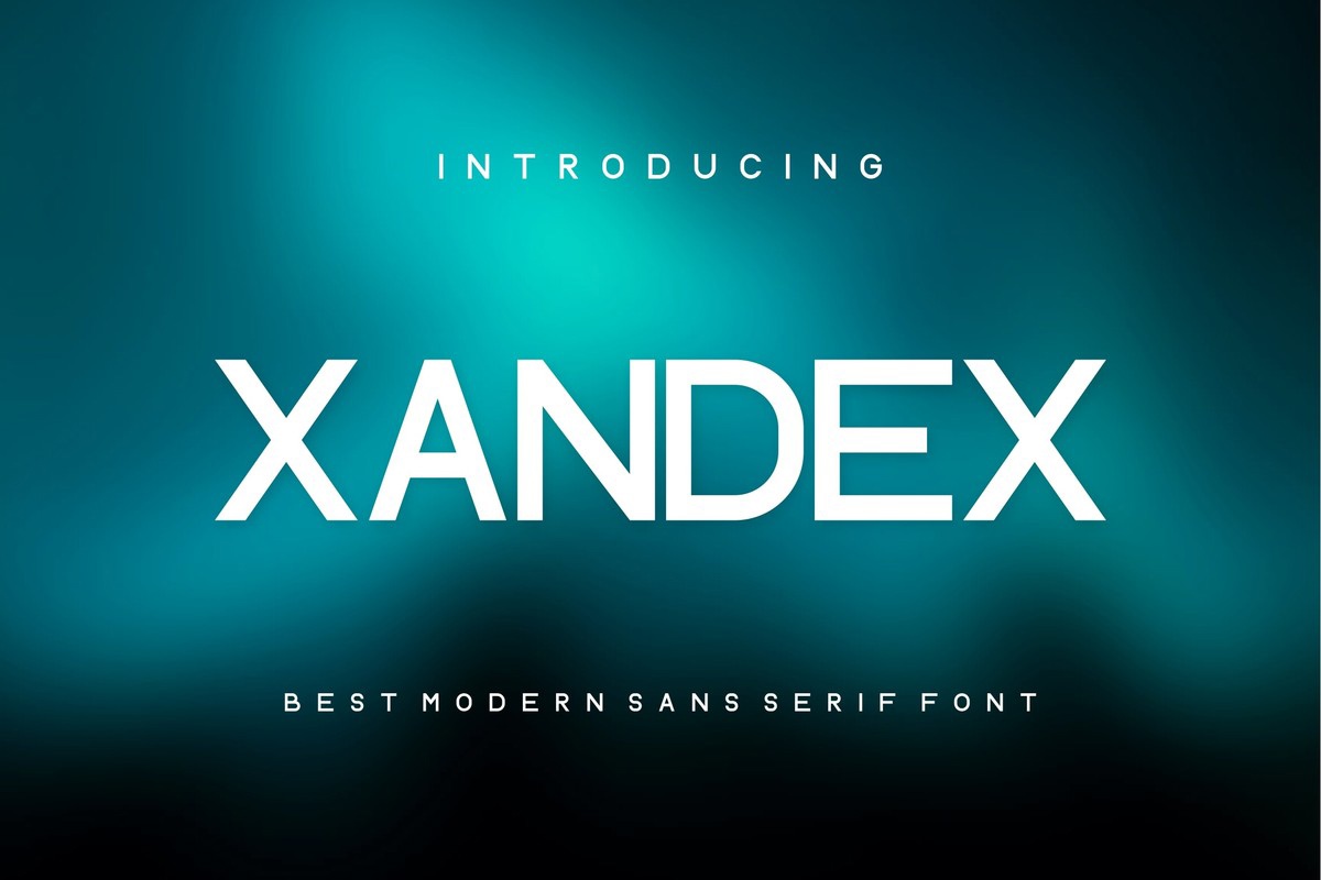 Пример шрифта Xandex