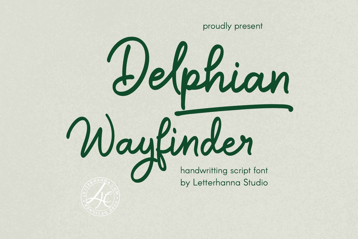 Пример шрифта Delphian Wayfinder