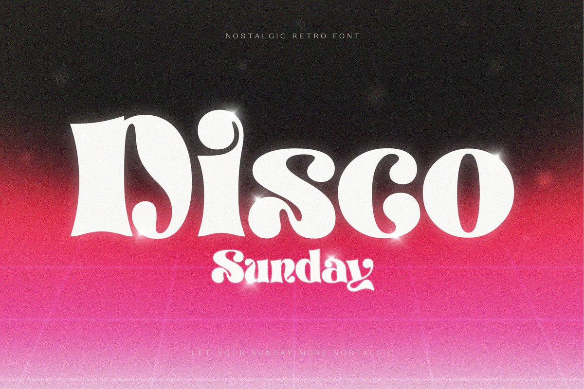 Пример шрифта Disco Sunday Regular