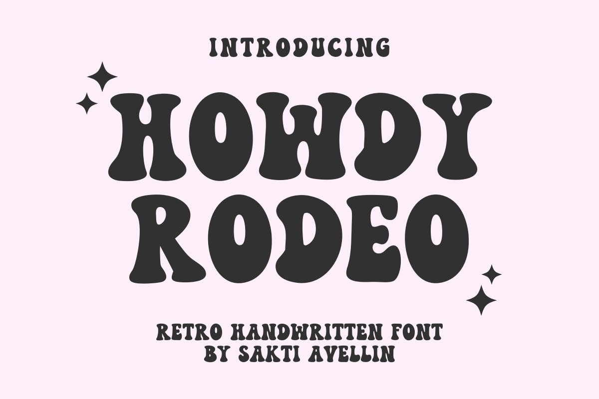 Пример шрифта Howdy Rodeo Regular