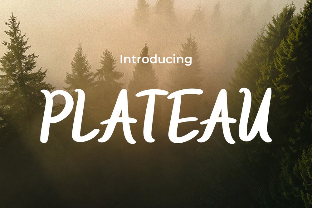 Пример шрифта Plateau Regular