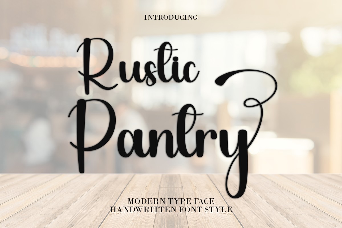 Пример шрифта Rustic Pantry