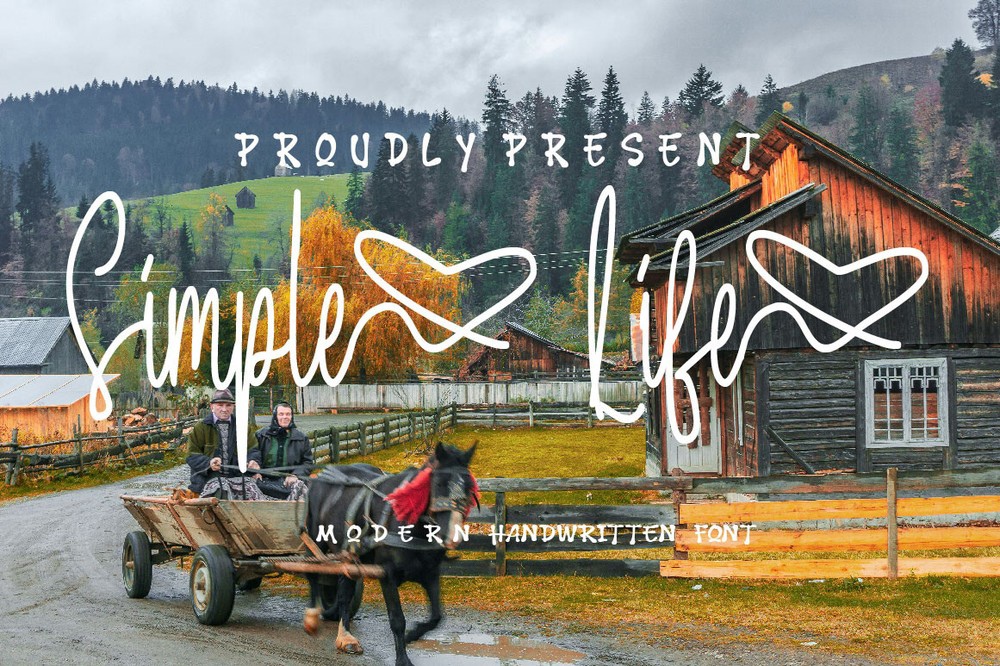 Пример шрифта Simple Life