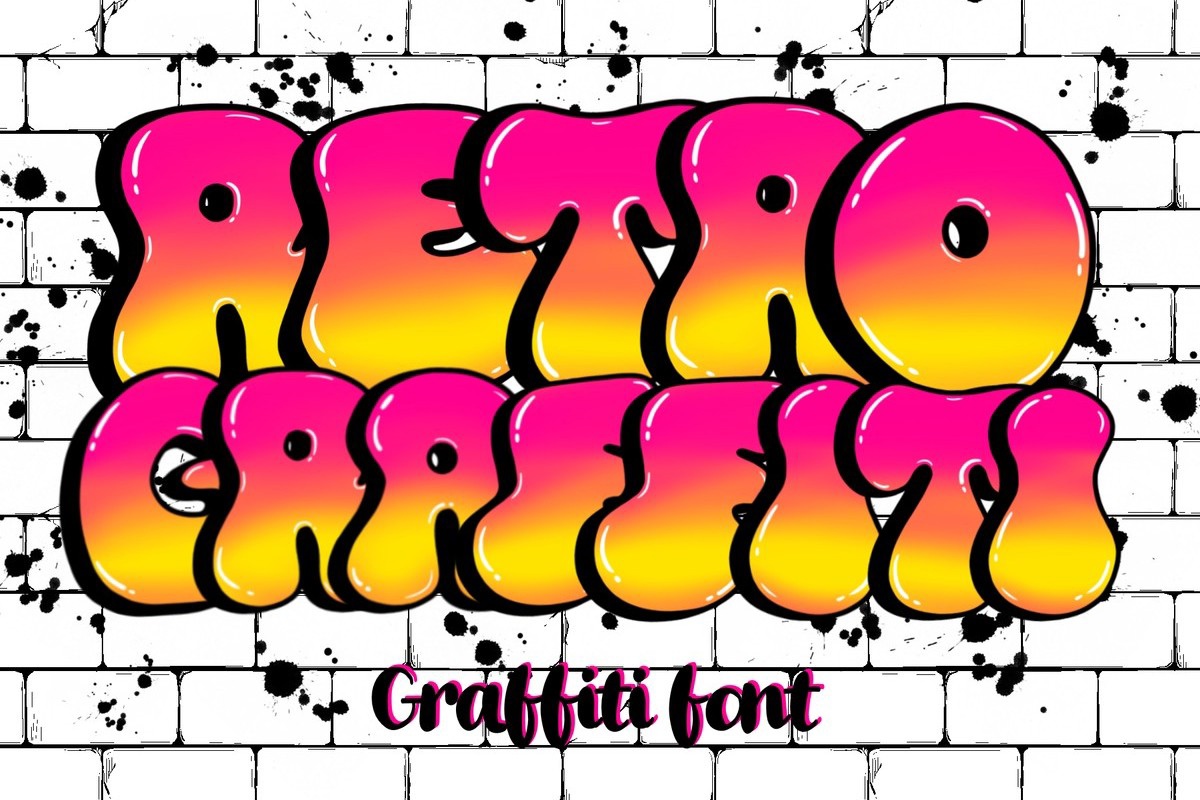 Пример шрифта Retro Graffiti Regular