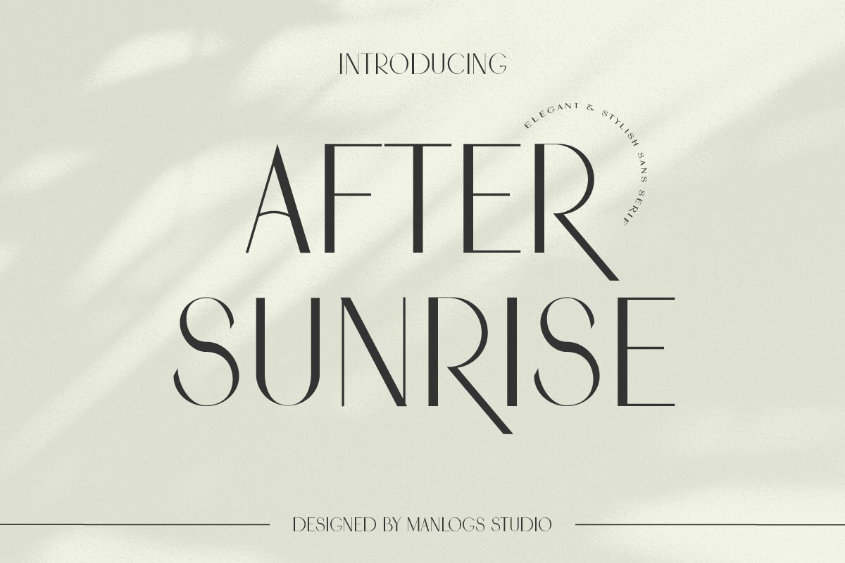 Пример шрифта After Sunrise Regular