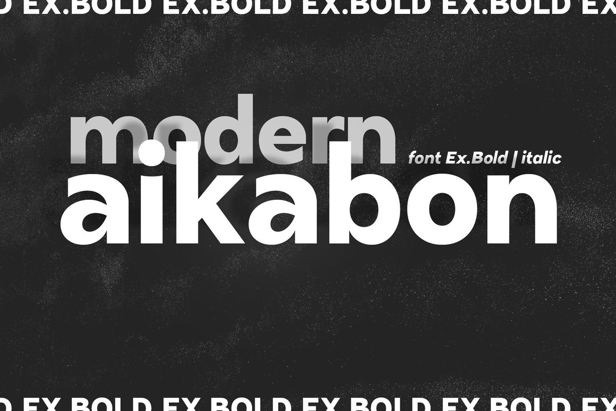 Пример шрифта Aikabon Extra Bold