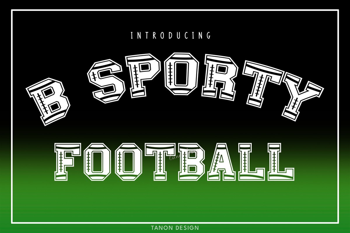 Пример шрифта B Sporty Football Regular