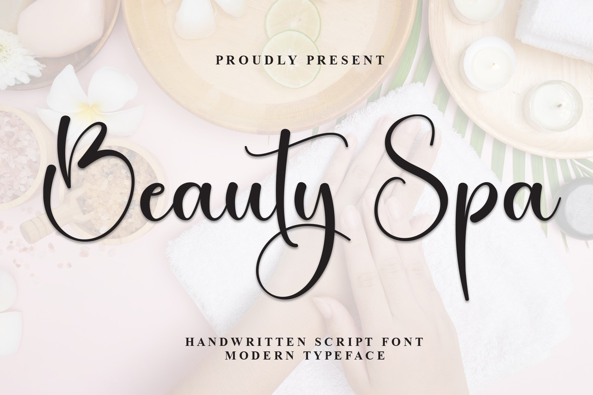 Пример шрифта Beauty Spa Regular