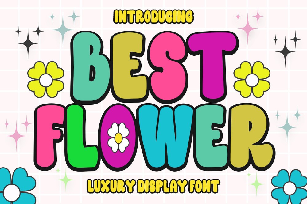 Пример шрифта Best Flower