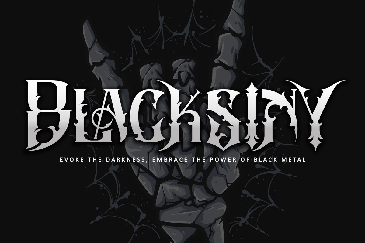 Пример шрифта Blacksiny Italic