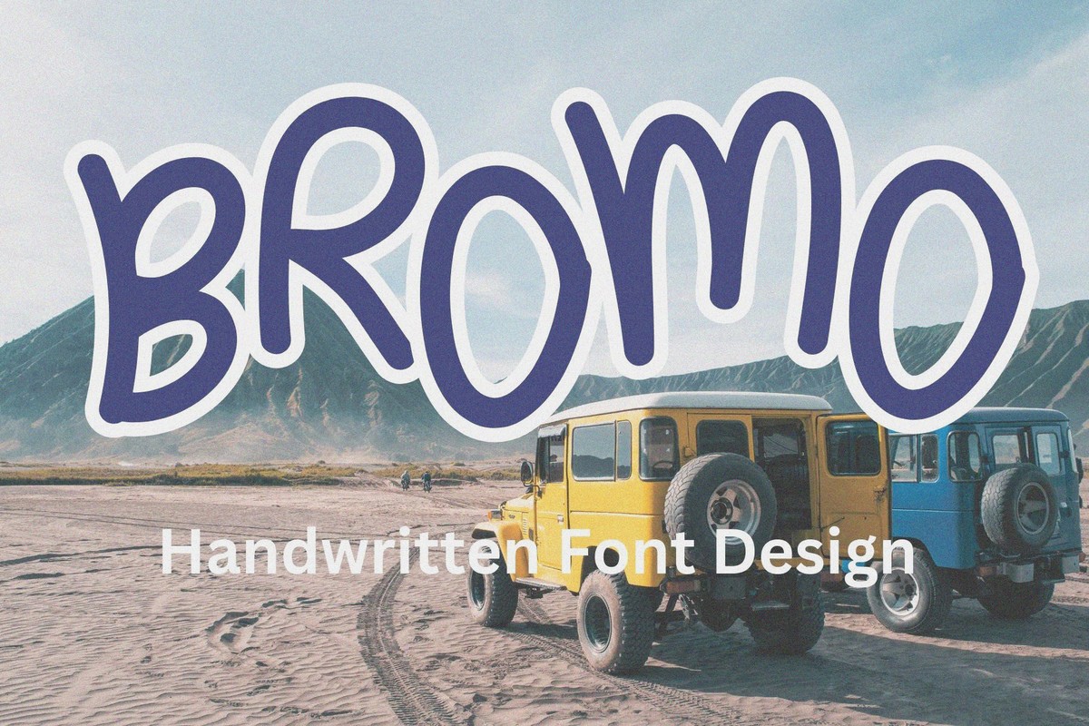 Пример шрифта Bromo