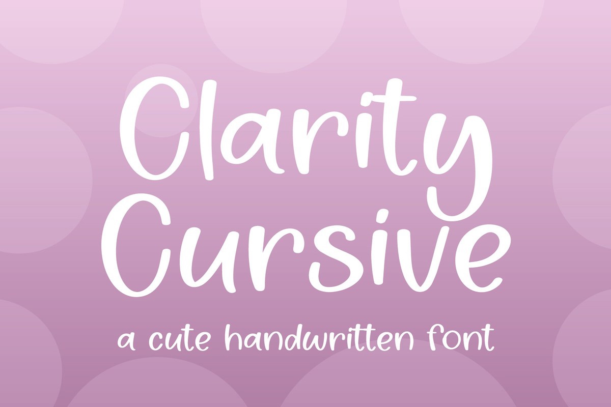 Пример шрифта Clarity Cursive