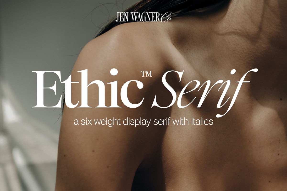 Пример шрифта Ethic Serif Medium