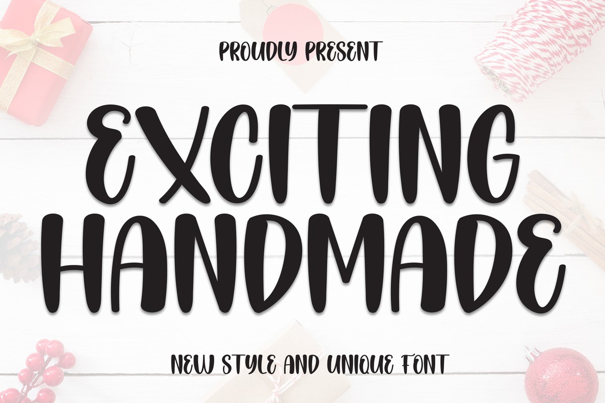 Пример шрифта Exciting Handmade Regular