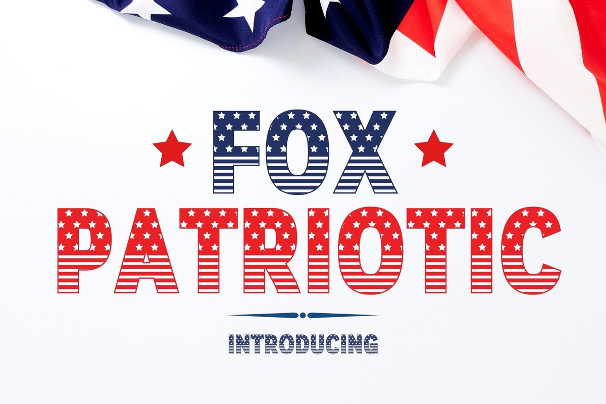 Пример шрифта Fox Patriotic