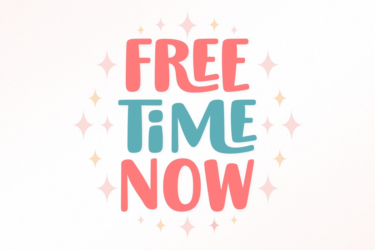 Пример шрифта Free Time Now Regular