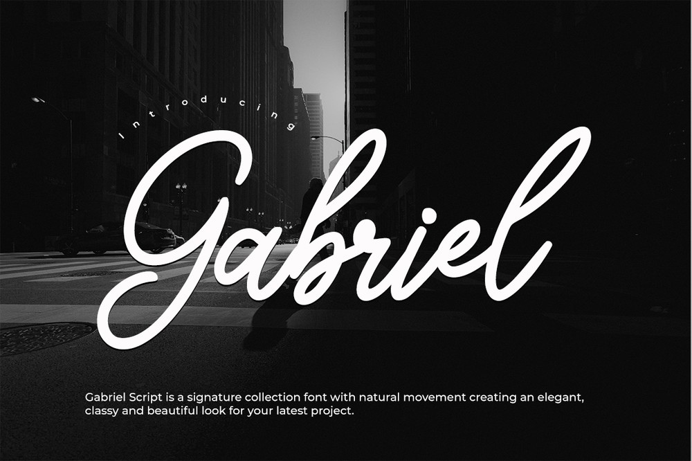 Пример шрифта Gabriel