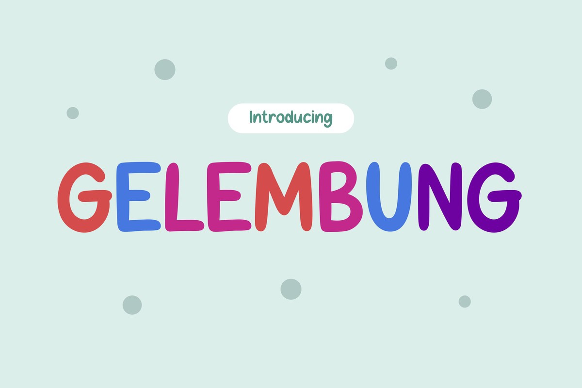 Пример шрифта Gelembung Regular