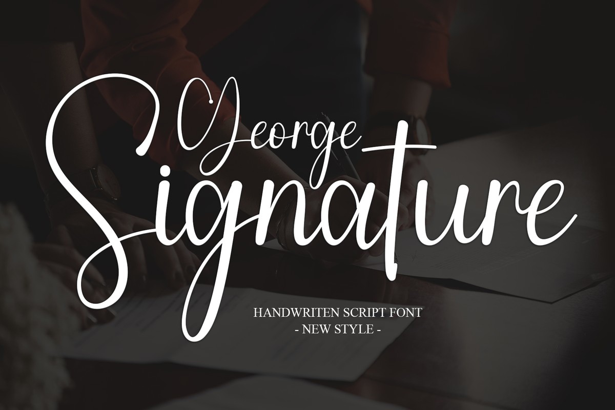 Пример шрифта George Signature