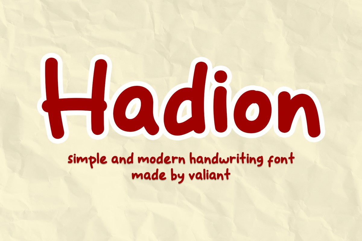 Пример шрифта Hadion