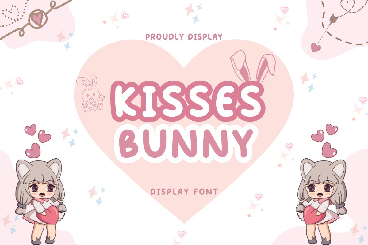 Пример шрифта Kisses Bunny