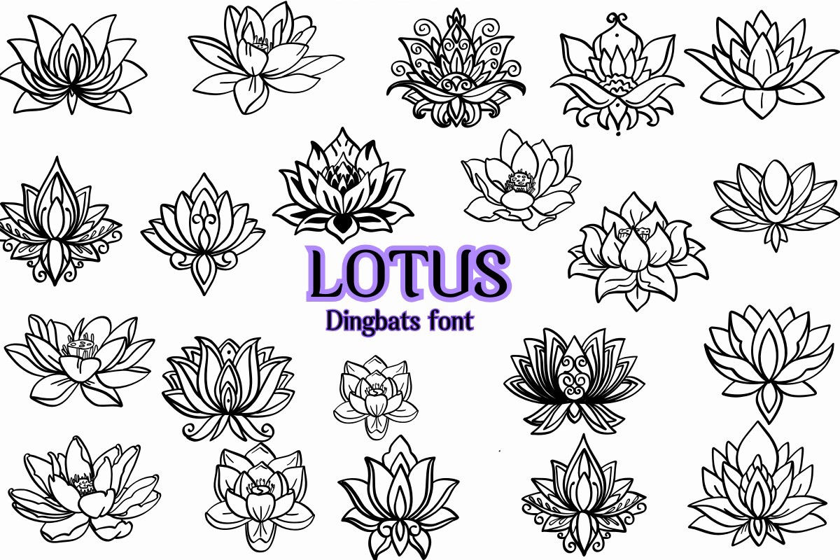 Пример шрифта Lotus