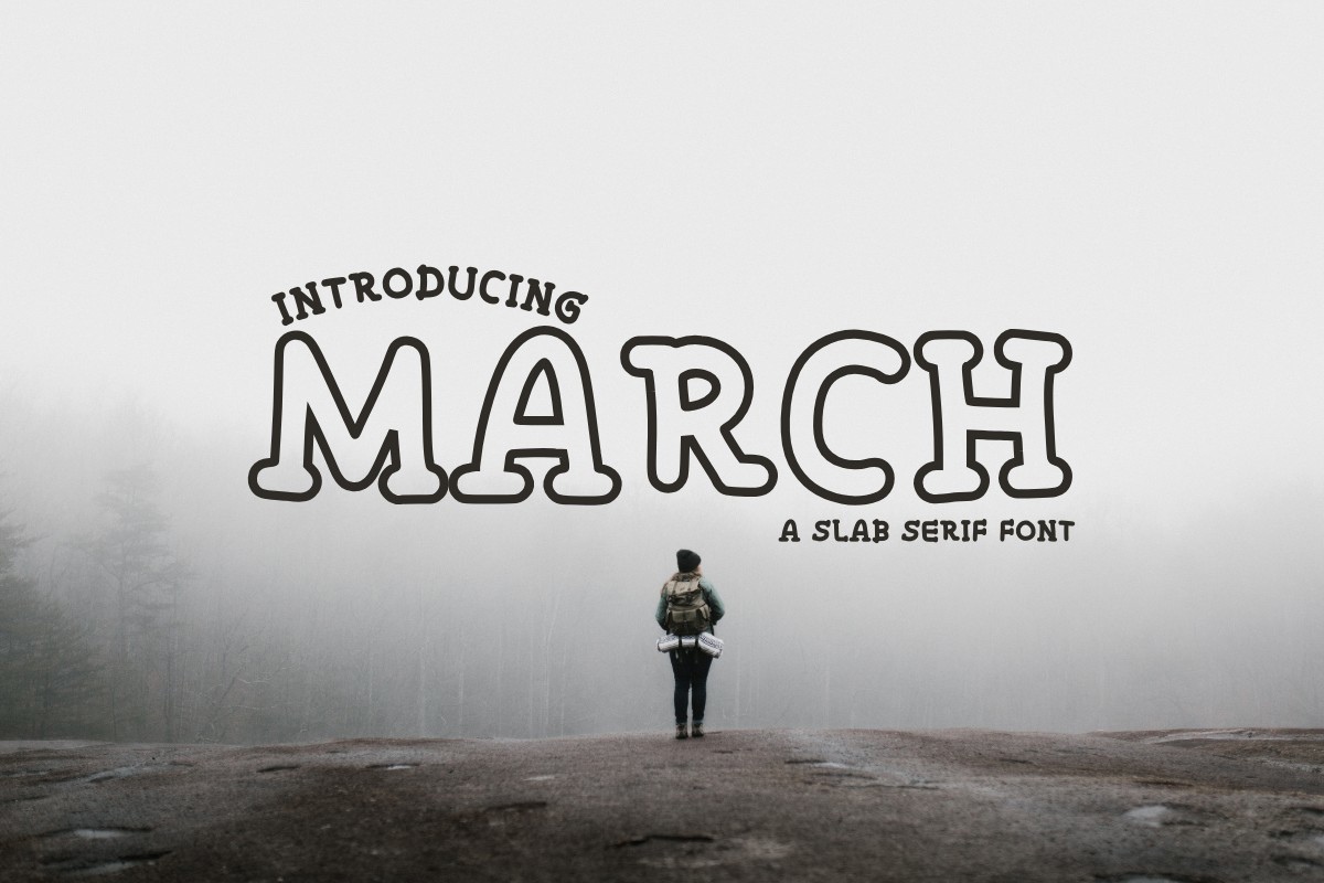 Пример шрифта March Regular