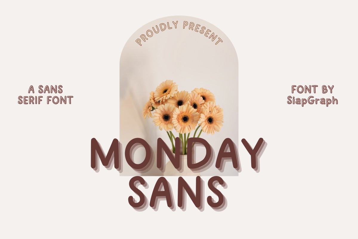 Пример шрифта Monday Sans Regular