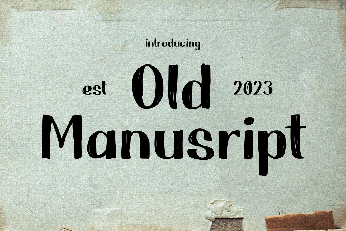 Пример шрифта Old Manuscript Regular