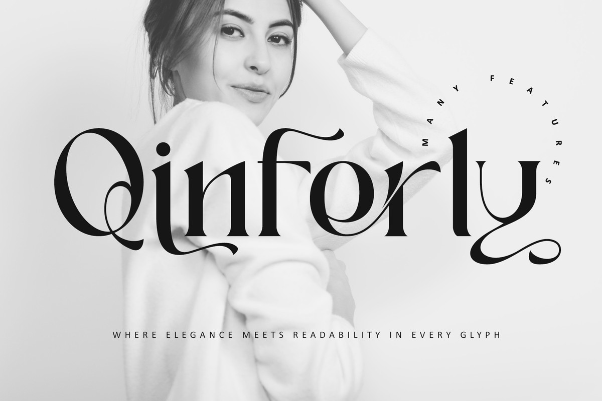 Пример шрифта Qinferly Italic