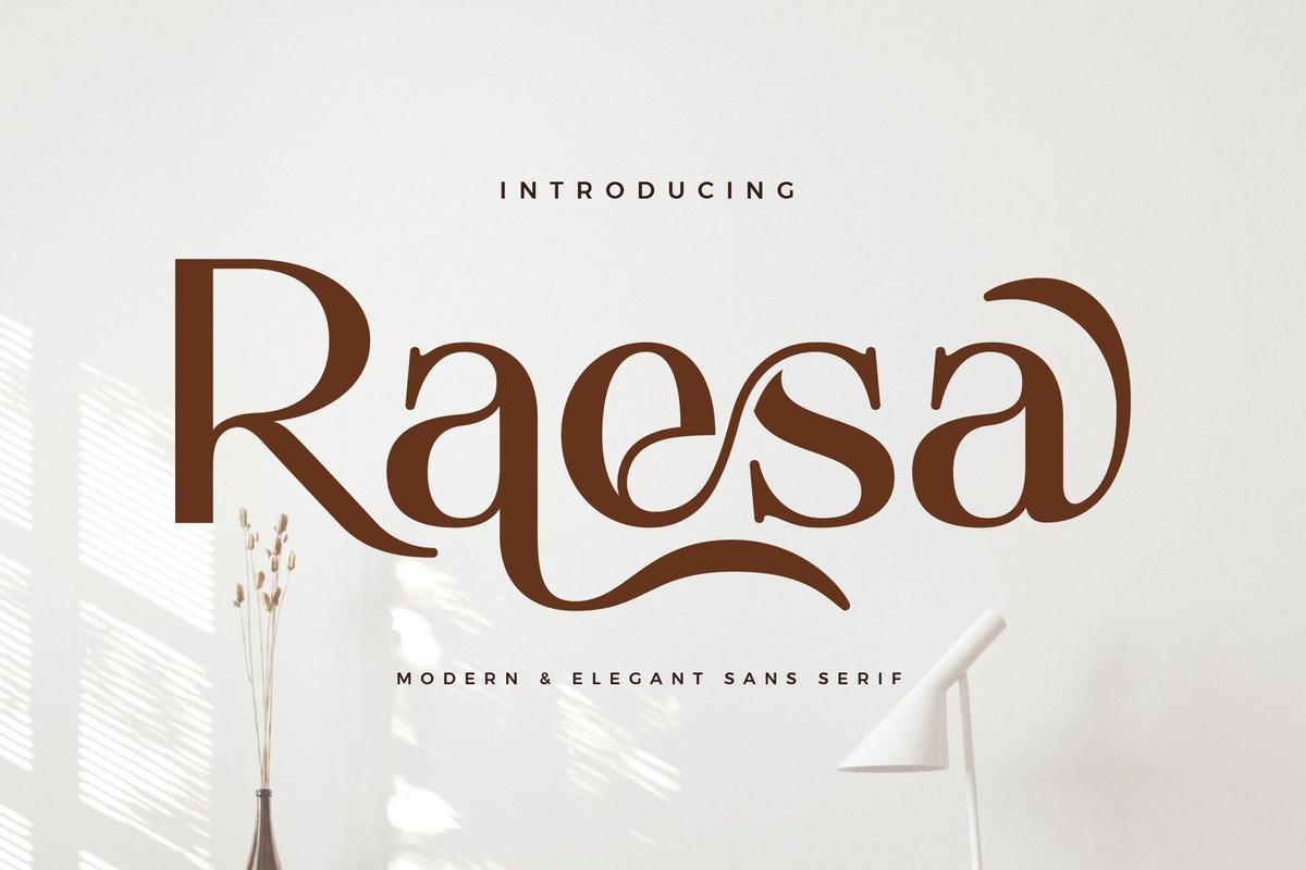 Пример шрифта Raesa Regular