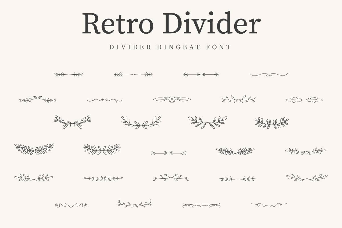 Пример шрифта Retro Divider Regular