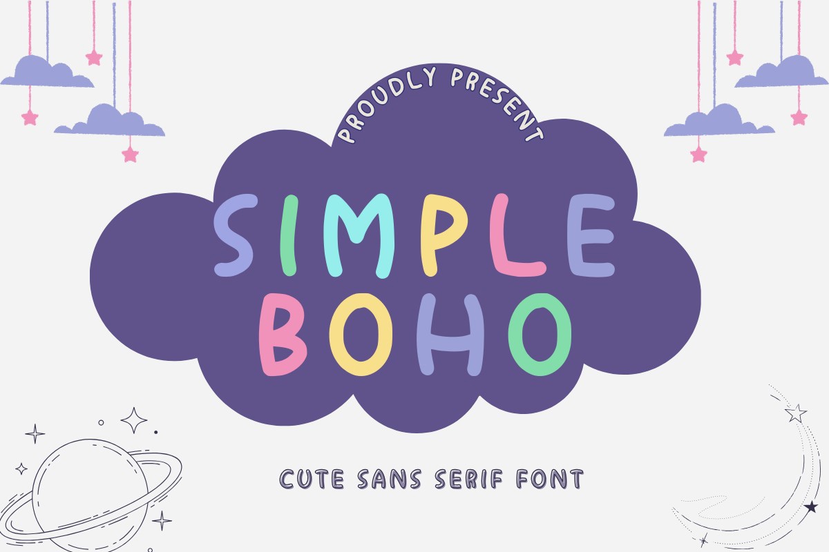 Пример шрифта Simple Boho