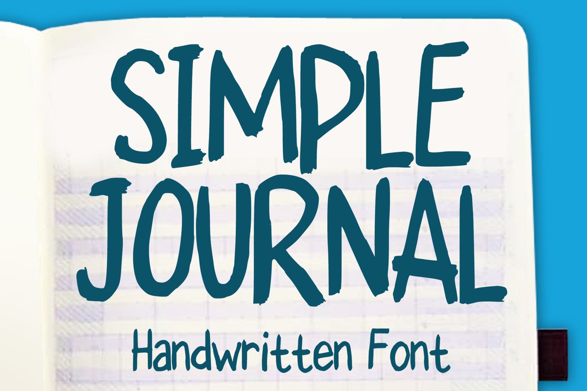 Пример шрифта Simple Journal