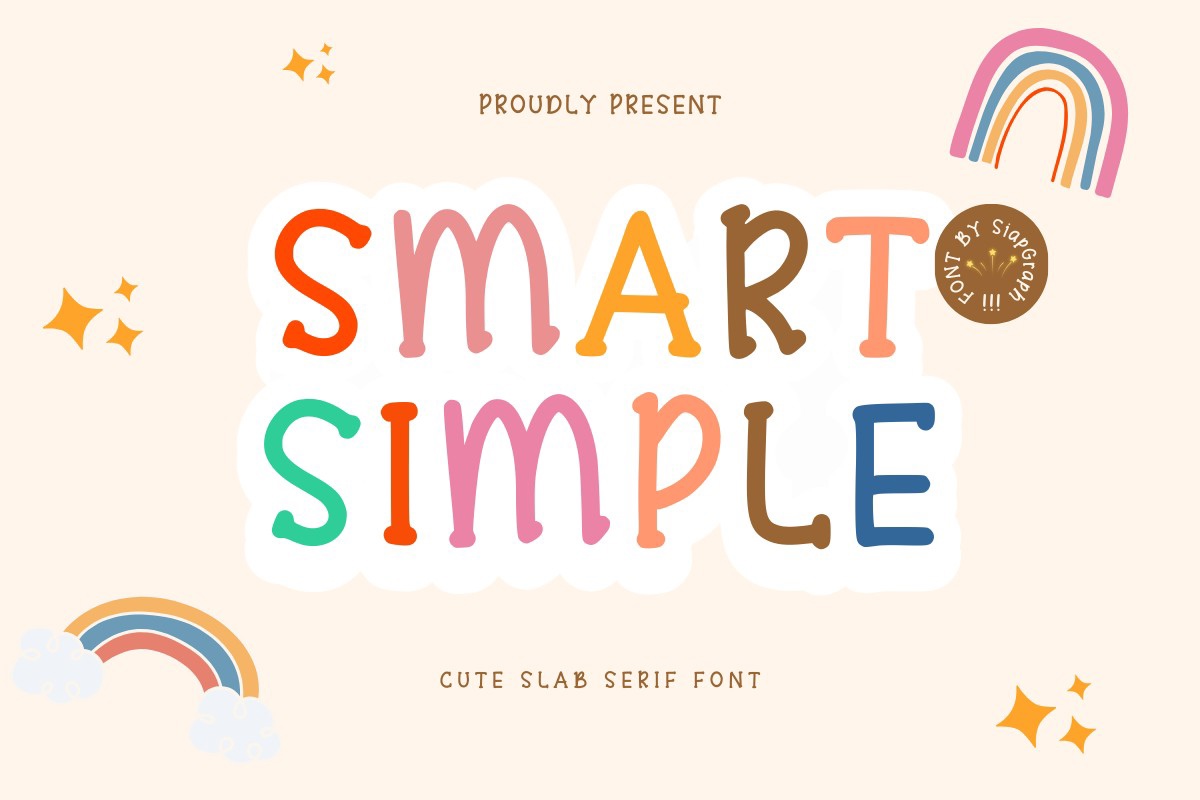 Пример шрифта Smart Simple Regular