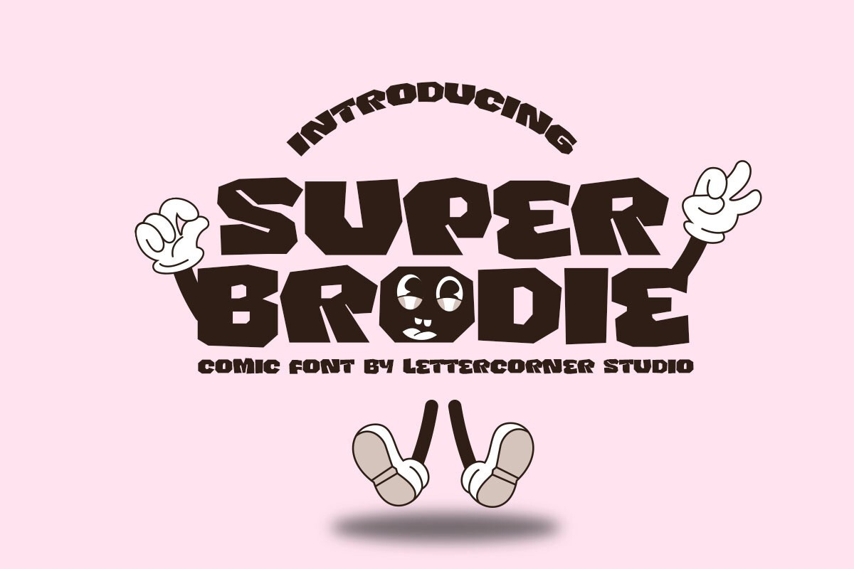 Пример шрифта Super Brodie