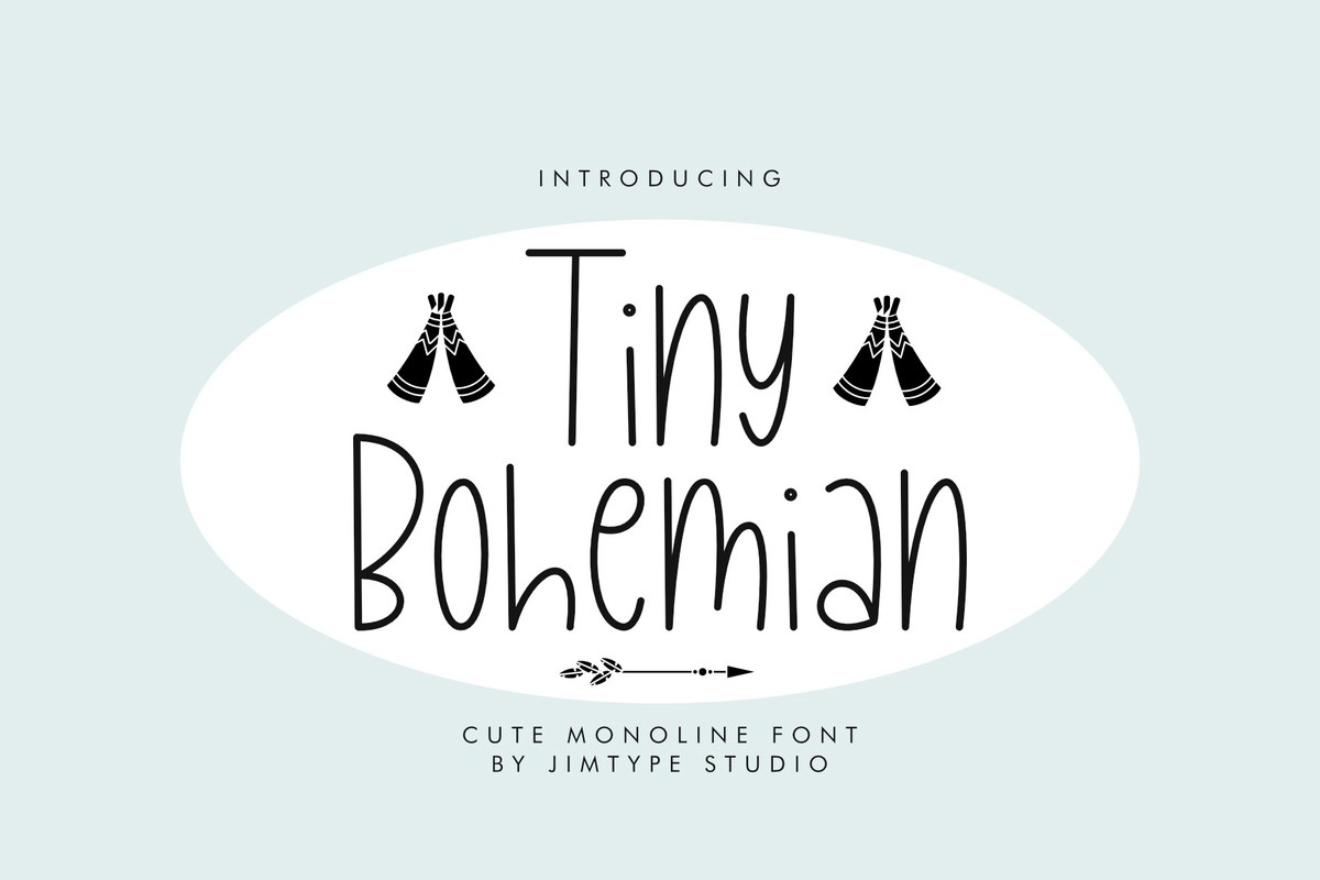 Пример шрифта Tiny Bohemian