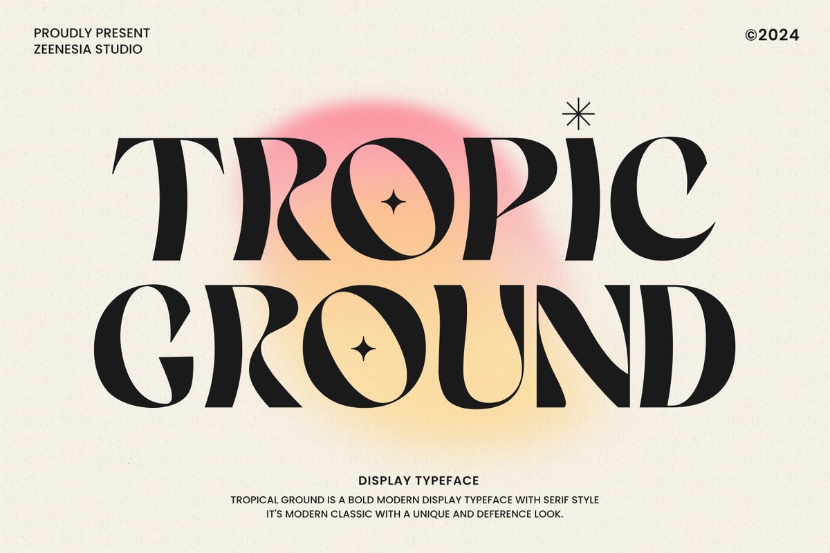 Пример шрифта Tropic Ground