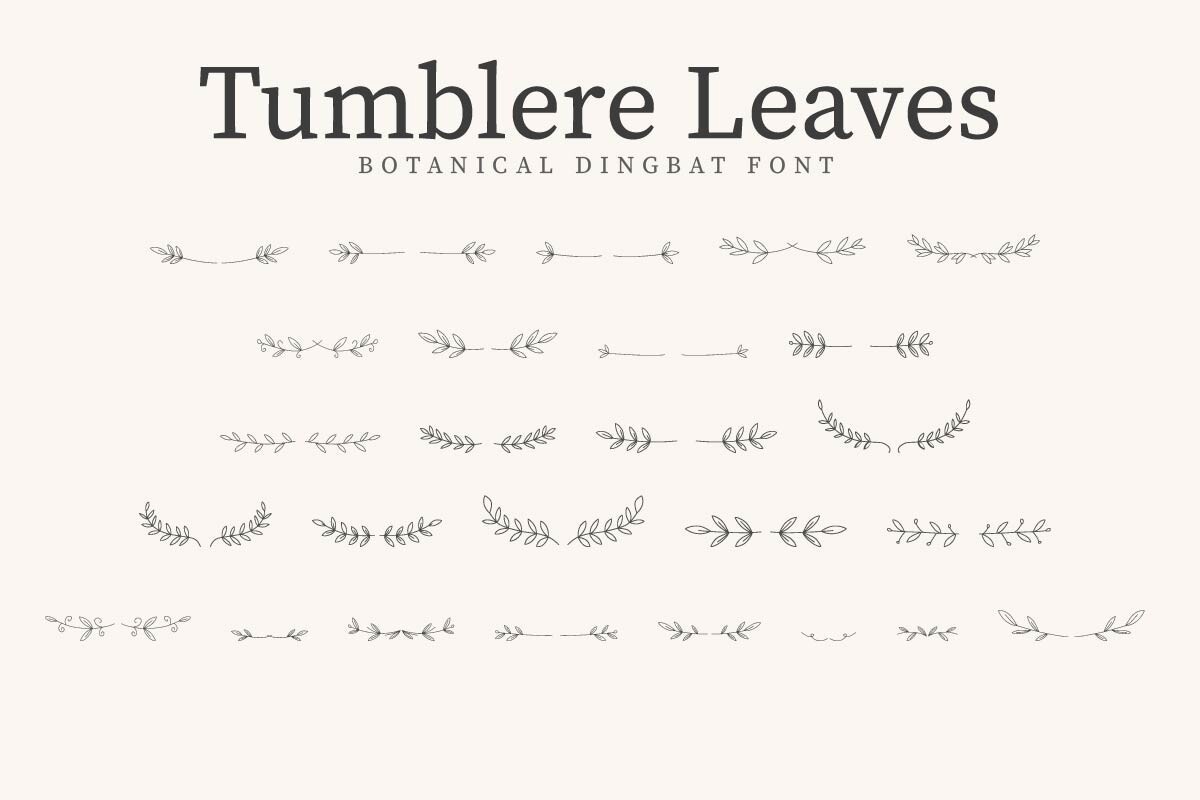 Пример шрифта Tumblere Leaves