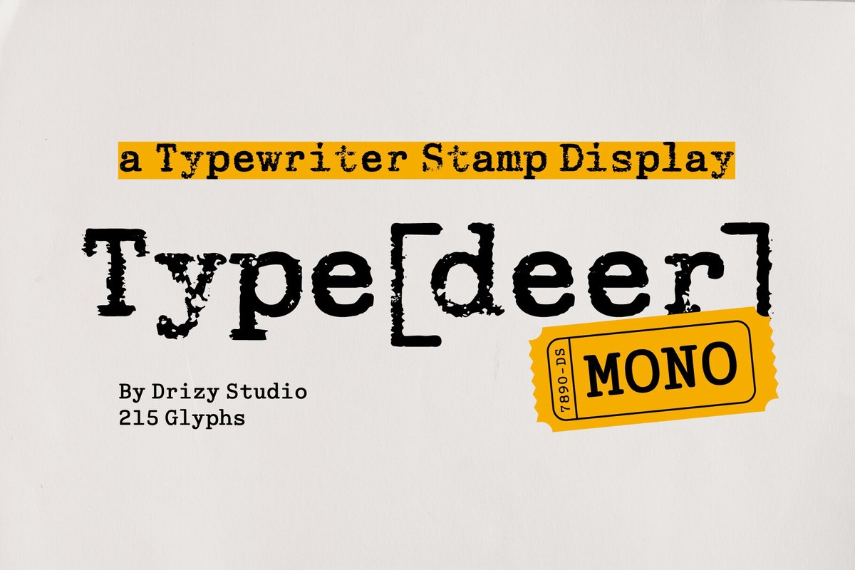 Пример шрифта Typedeer Mono Regular