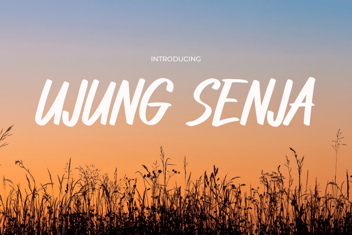 Пример шрифта Ujung Senja