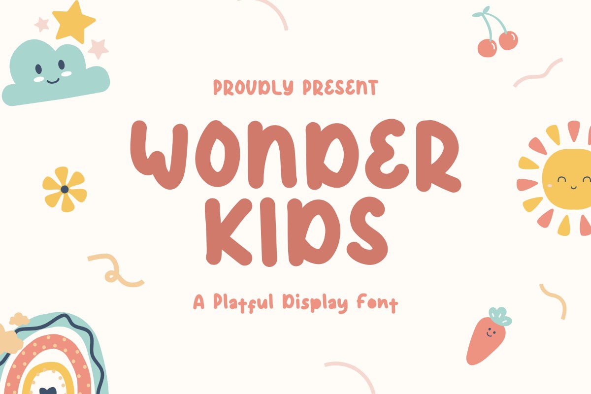 Пример шрифта Wonder Kids