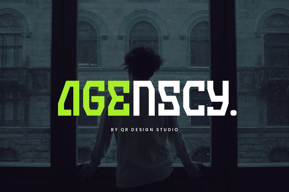 Пример шрифта Agenscy