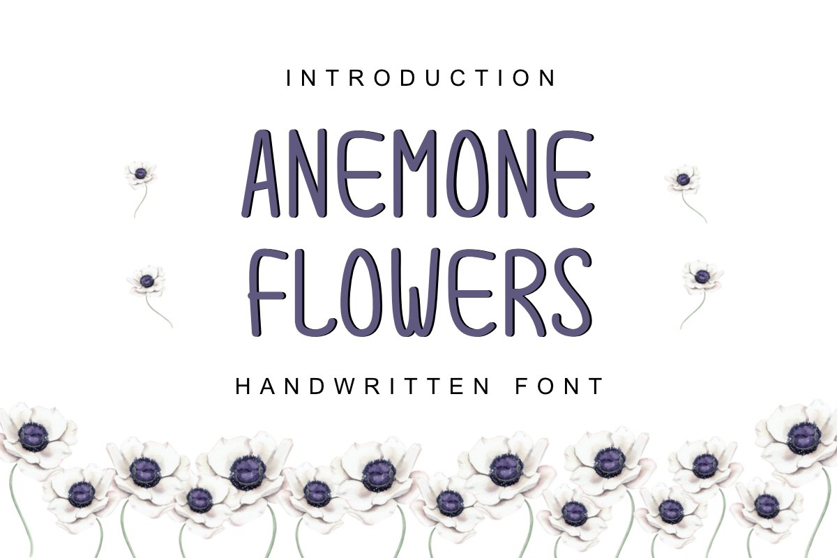 Пример шрифта Anemone Flowers Regular