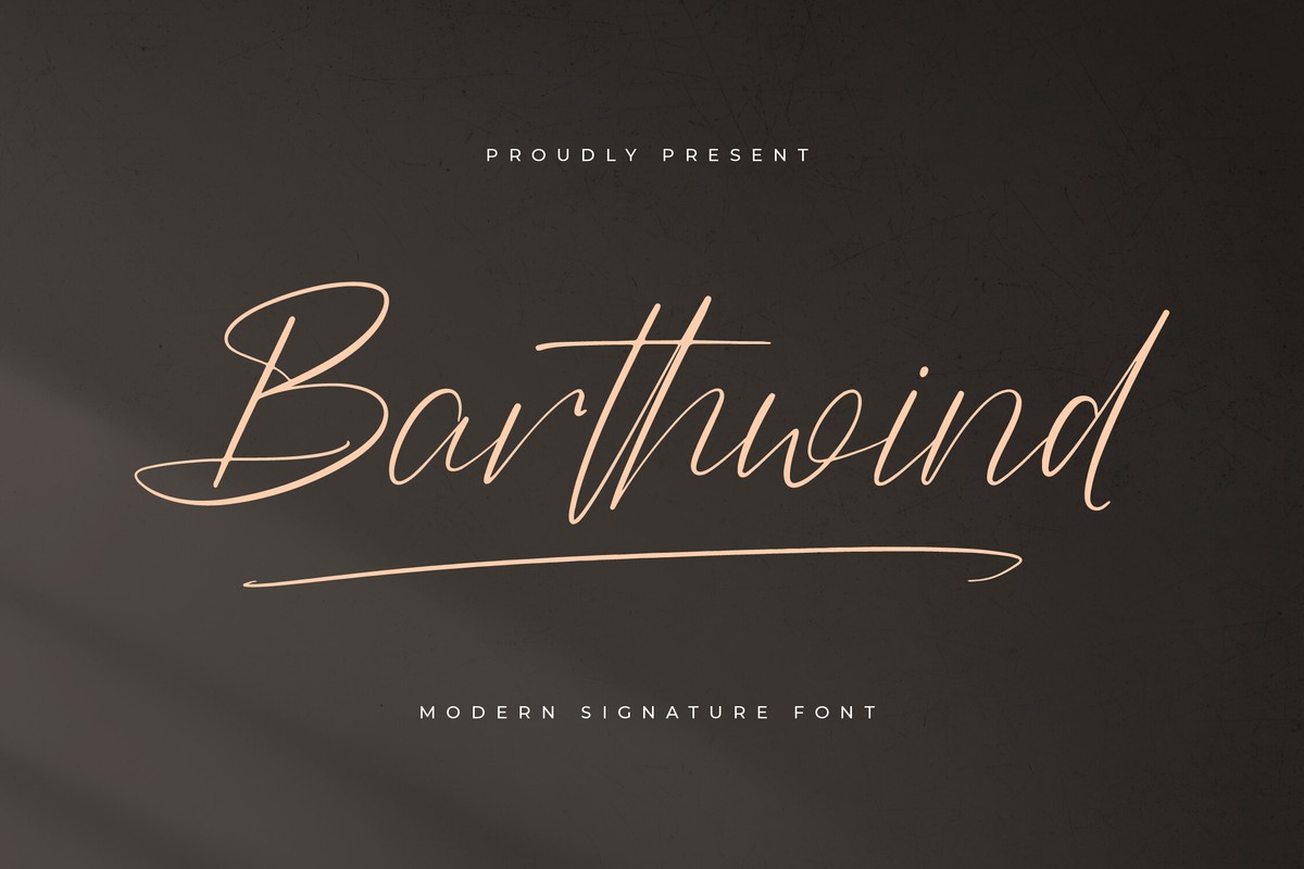 Пример шрифта Barthwind Regular