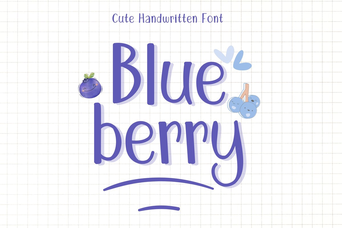 Пример шрифта Blue Berry