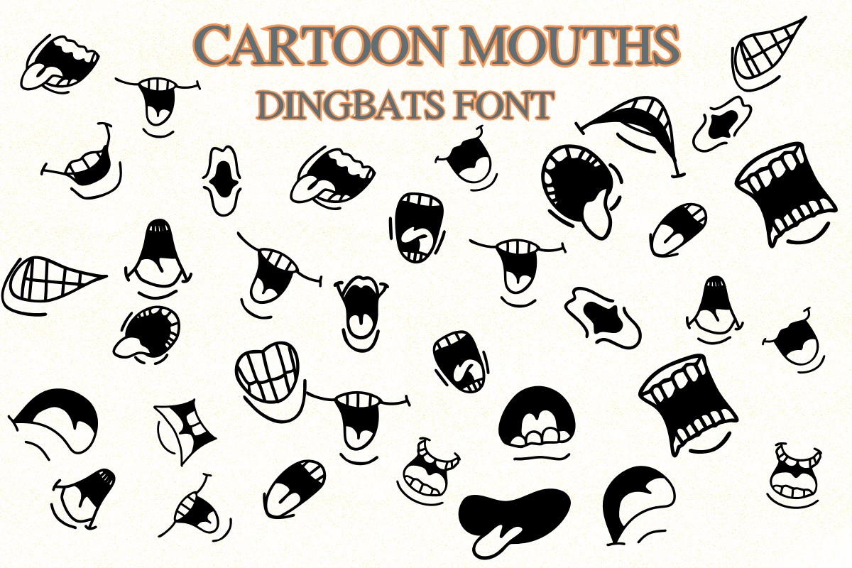 Пример шрифта Cartoon Mouths Regular