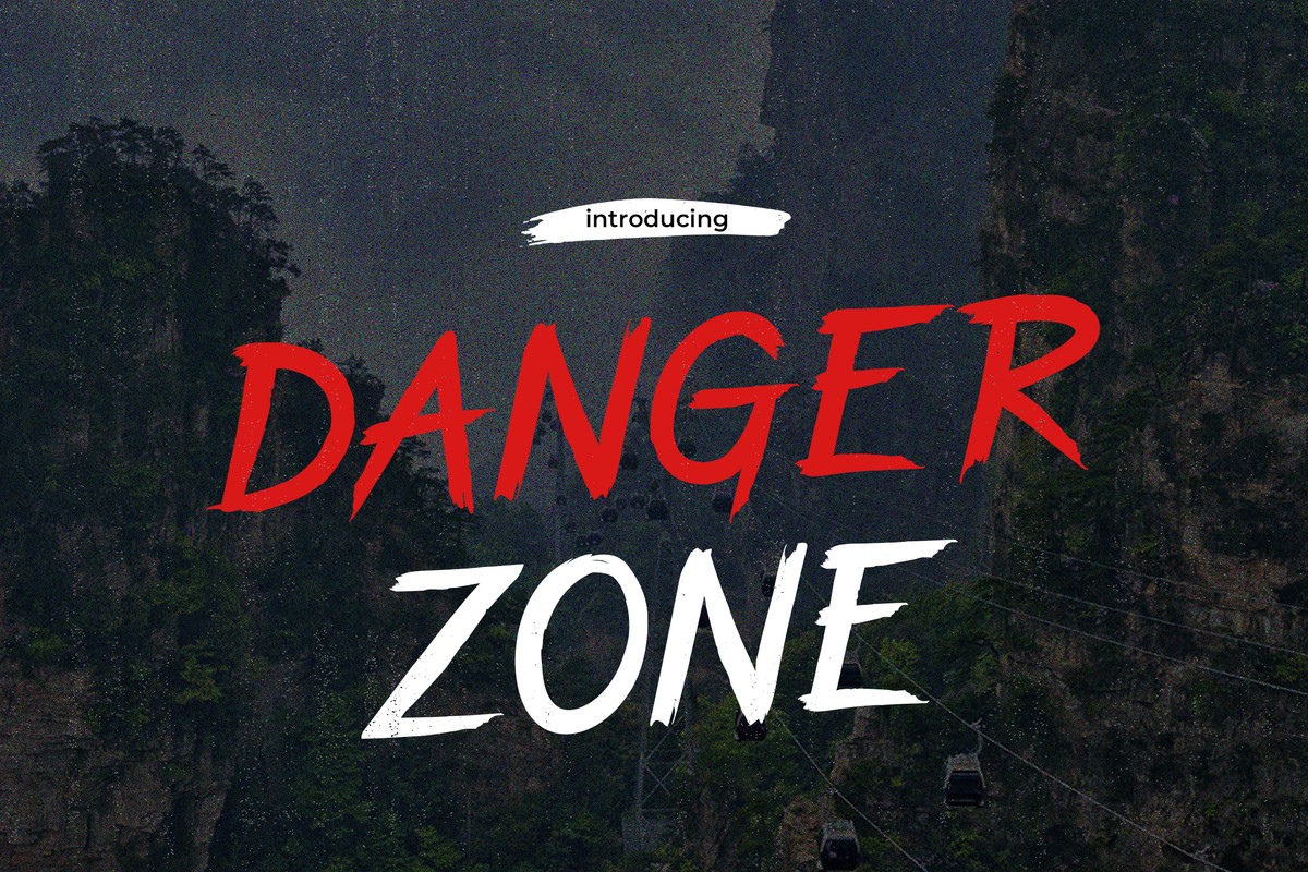 Пример шрифта Danger Zone